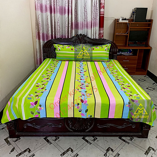 Digital HOME TEX King Size Bed sheet With Two Pillow Covers